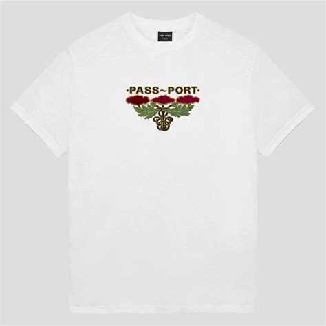 Pass~port Emblem Appliqué Tee White Pass~port Usa