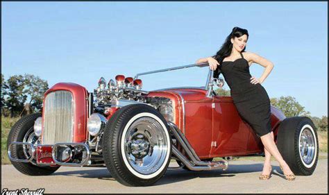 Hot Rod Custom And Classic Car Babes