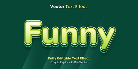 Premium Vector Funny Green Text Style Effect With Editable Text