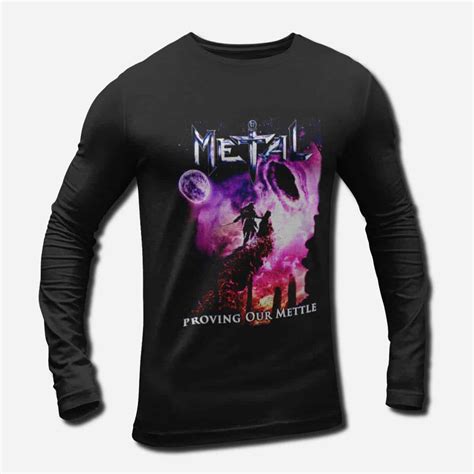 Metal Band Long Sleeve T Shirt Metal Proving Our Mettle Longsleeve Tee