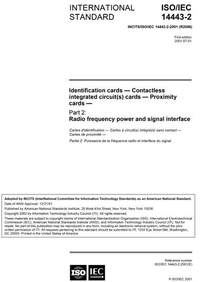 Incits Iso Iec R Identification Cards