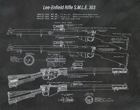 Lee-Enfield Rifle Patent Print Lee Enfield 303 Rifle Poster | Etsy