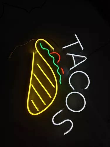 Letrero Neon Flex Tacos Env O Gratis