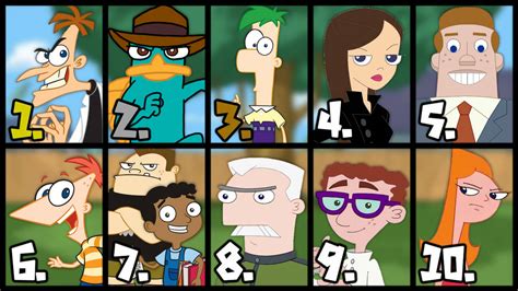 Top 10 Favorite Phineas And Ferb Characters By Peteyplays On Deviantart