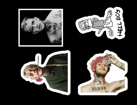 Lil Peep Sticker Pack Laminated Vinyl Waterproof Stickers Etsy