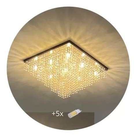 Lustre De Cristal Leg Timo P Sala Quarto Escrit Rio C Led Cor