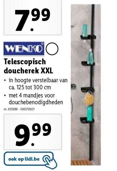 Telescopisch Doucherek Xxl Promotie Bij Lidl