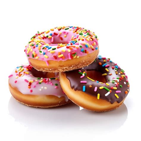 Donuts Con Fondo Blanco De Alta Calidad Ultra Hd Foto Premium