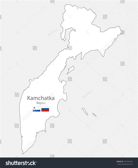 Map of Kamchatka region, Russia - Royalty Free Stock Photo 245166754 ...