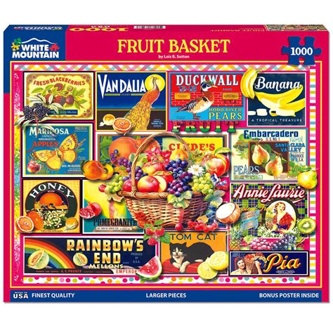 Fruit Basket - 1000 Piece Jigsaw Puzzle - Ida Red General Store