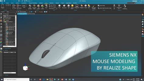 Siemens Nx Mouse Modeling By Realize Shape Youtube