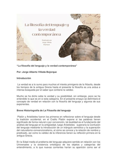 PDF La filosofía del lenguaje y la verdad contemporánea