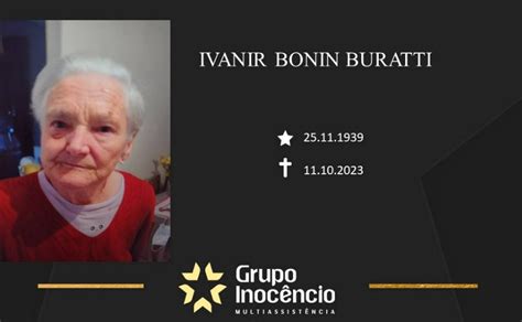 Grupo Inocêncio e familiares comunicam o falecimento de Ivanir Bonin