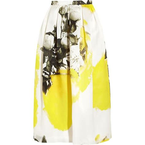 Colorful Printed Silk Organza Skirt By Christopher Kane