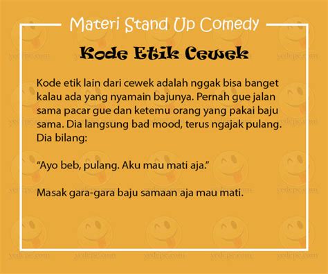 Materi Stand Up Comedy Muhadkly Acho - YEDEPE.COM