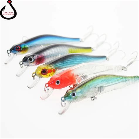 Pcs Minnow Fishing Lure Laser Hard Artificial Bait D Eyes Cm G