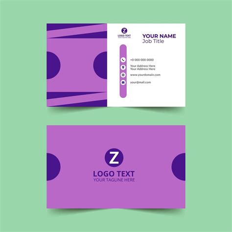 Purple Business Card Design template 2199403 Vector Art at Vecteezy