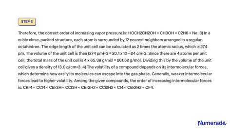 SOLVED: Estimate the density of cesium iodide from its crystal structure. The ionic radii of Cs+ ...