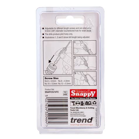 Trend Snapcs10tc Snappy Tc Drill Countersink 18 Inch 3