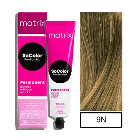 MATRIX SOCOLOR Tintura Permanente Rubio Muy Claro 9N 90ml Oxidante