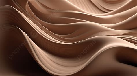 Abstract 3d Wallpaper Beige Waves And Swirls With Illuminating Fabric Texture Background 3d