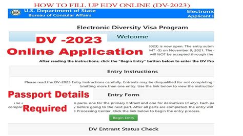 Diversity VISA Program DV 2023 Online Application Process How To