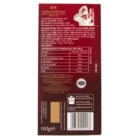 Lindt Lindor Tavoletta Doppio Cioccolato 100 G Carrefour