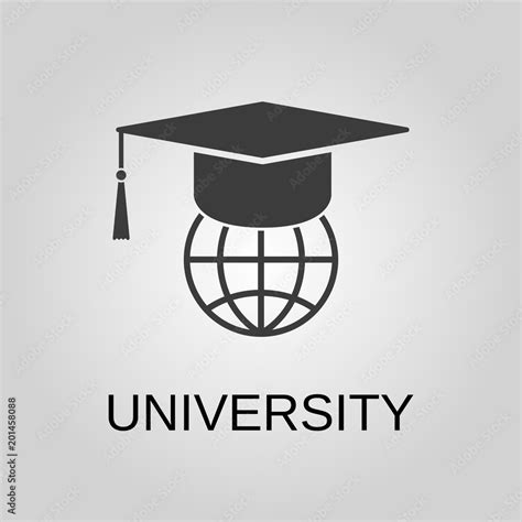 University icon. University symbol. Flat design. Stock - Vector illustration Stock Vector ...