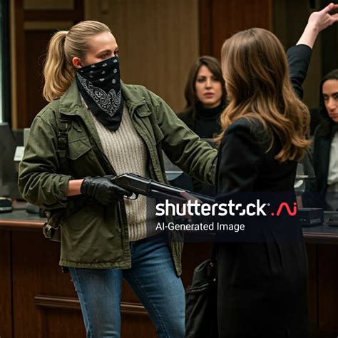 Color Photograph Ponytailed Blonde Woman AI Generated Image Shutterstock