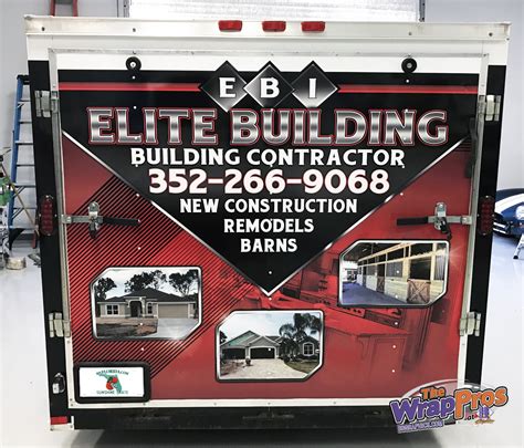 Elite Builders Trailer Back Bb Graphics And The Wrap Pros