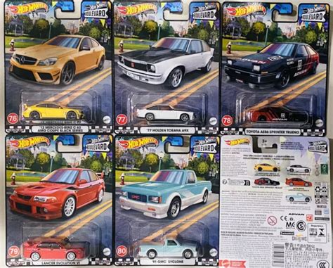 HOT WHEELS BOULEVARD SET Of 5 76 80 Holden Torana A9X Lancer Evolution 2024 New 268 88