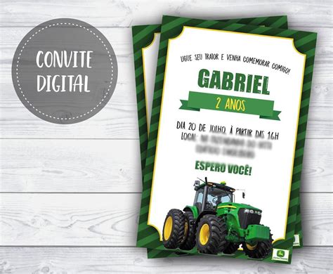 Convite Digital Trator John Deere Elo Produtos Especiais