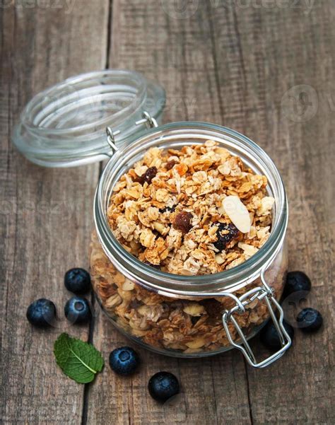 Homemade Granola In Jar Stock Photo At Vecteezy