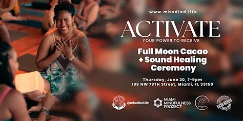 Full Moon Cacao And Sound Healing Ceremony Breathe Miami