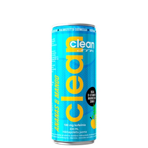 Clean Drink 330ml Ananasmango Energiajuoma Pps Shop Verkkokauppa