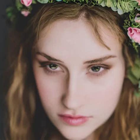 Ema Watson With A Flower Crown Sensual Beautiful Stable Diffusion