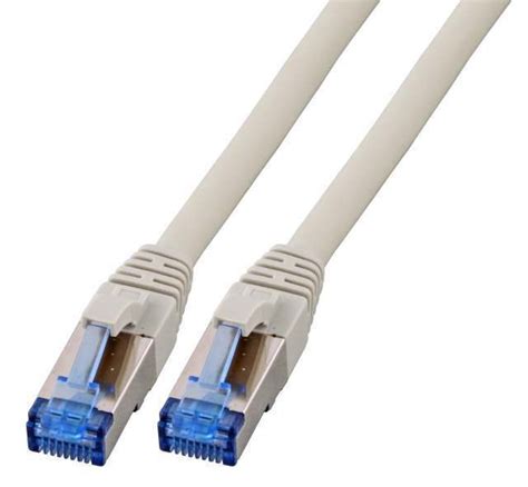 Patchkabel RJ45 CAT6A 500Mhz 1 0m Grau S STP S FTP TPE Superflex