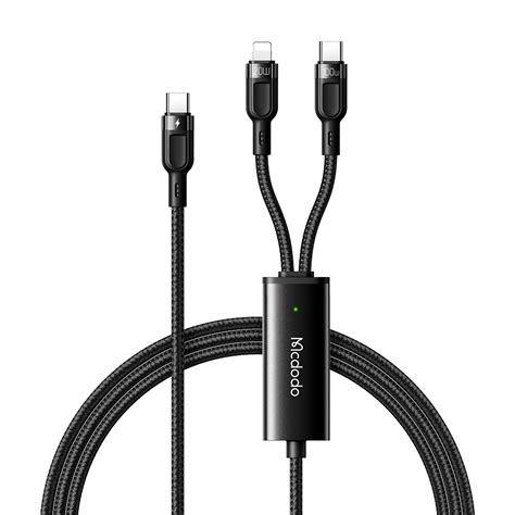 Mcdodo Ca Usb C Till Usb C Lightning Kabel A M Svart