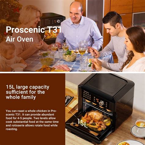 Proscenic T31 1700W Air Fryer Oven 15L Large Capacity For Cook