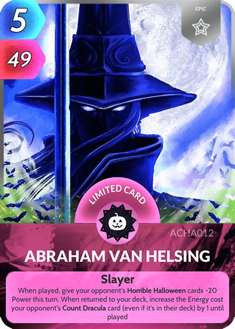 Abraham Van Helsing Cards The Universe And Everything Wiki Fandom