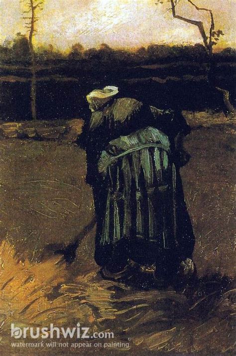 Peasant Woman Against A Background Of Wheat Vincent Van Gogh