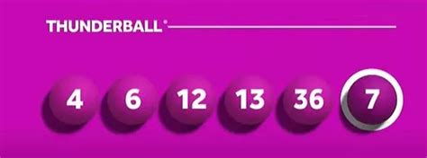 National Lottery Results Winning Lotto And Thunderball Numbers For