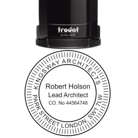 Architect Self Inking Stamp - 40mm | www.stampit.co.uk