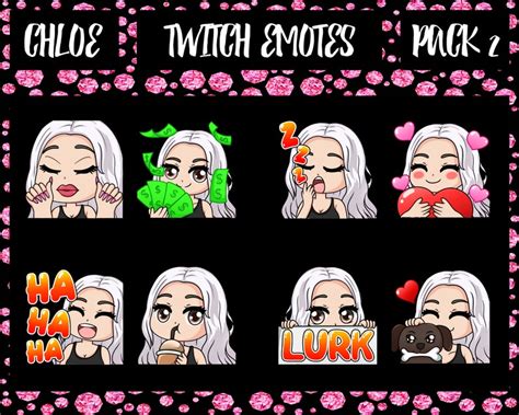 Twitch Female Emotes Chloe Blonde Hair Hazel Eyes Pale Skin Twitch Girl Emote Sub Emotes