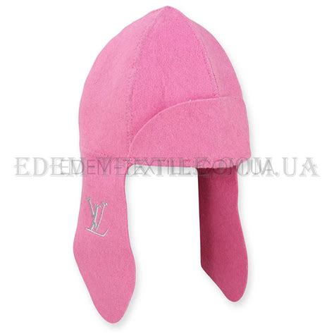 Шапка для бани Ушанка Lv розовая Розовый Купить в Edem-Textile