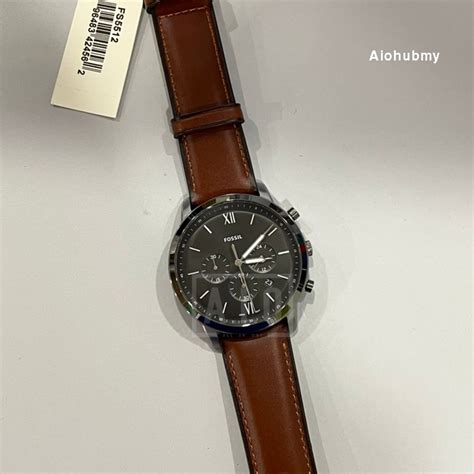 Mens Neutra Chronograph Amber Brown Leather Watch Fs5512 Shopee Malaysia