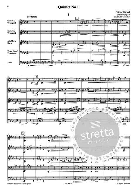 Brass Quintett No 1 Op 5 Von Victor Ewald Im Stretta Noten Shop Kaufen