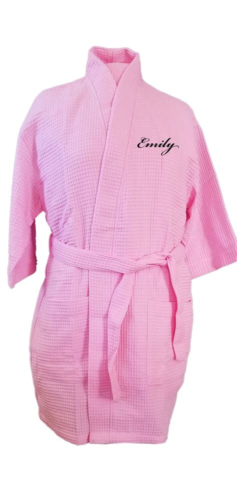 Monogrammed Bathrobe Personalized Robe Cotton Waffle Robes Hot Etsy