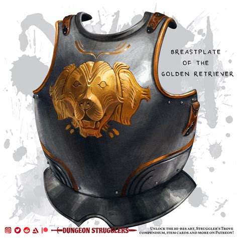 Oc Art New Item Breastplate Of The Golden Retriever Armor Breastplate Rdnd