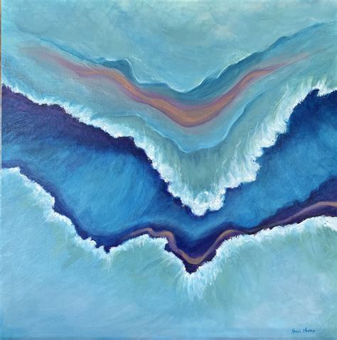 HAPPINESS COMES IN ABSTRACT WAVES is an original, abstract painting, it is 24" x 24" — Artist ...